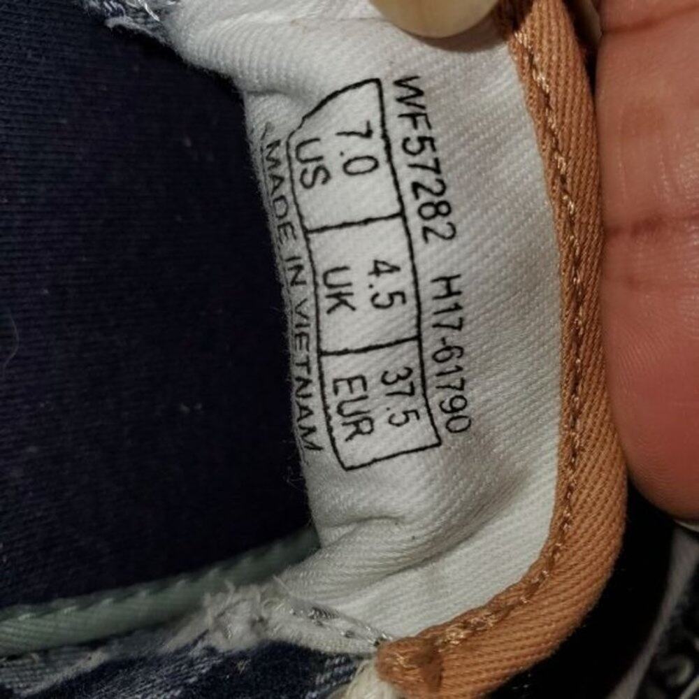 Keds Glimmer Canvas Boat Sneakers Size 7 Grey Blue Light Academia Preppy Style - Picture 7 of 8